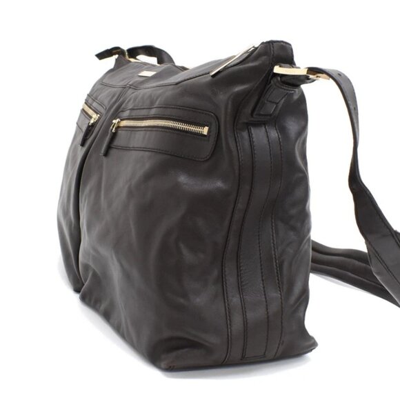 👜 Gucci Leather Weekender Messenger Bag XL Crossbody Travel Tote - Picture 5 of 13